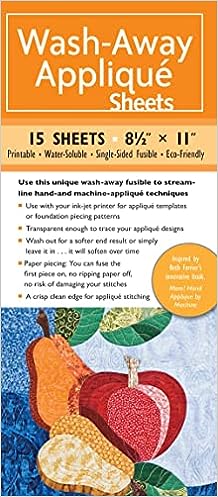 Wash-Away Applique Sheets: Printable; Water Soluble; Single Sided; Fusible; Eco-Friendly by Ferrier, Beth (2010) Paperback