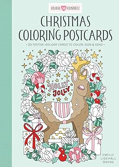 Christmas Coloring Postcards: 20 Festive Holiday Cards to Color, Sign, and Send (Color and Connect, 2)  **release 9/28/25