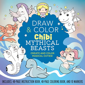 DRAW AND COLOR CHIBI MYTHICAL BEASTS KIT