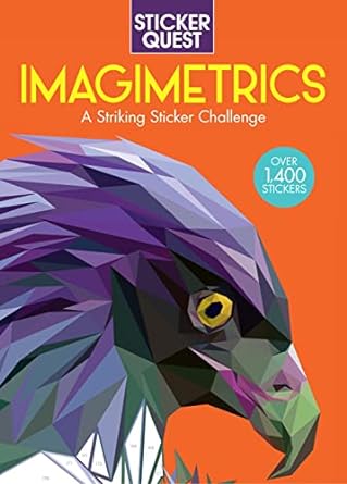 Imagimetrics: A Striking Color-By-Sticker Challenge, Fun and Exciting Adult Activity Book for Anyone Who Loves Adult Coloring Books (Sourcebooks)