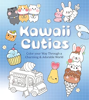Kawaii Cuties: Color Your Way Through a Charming and Adorable World  **Release 2/27/24