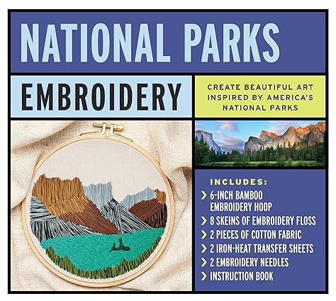 National Parks Embroidery kit: Create Beautiful Art Inspired by America's National Parks  **Release 5/28/24