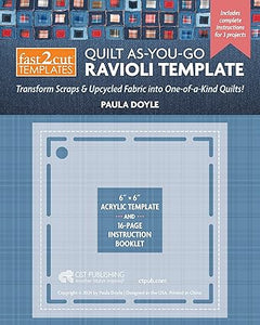 fast2cut (R) Quilt As-You-Go Ravioli Template: Transform Scraps & Upcycled Fabric into One-of-a-Kind Quilts!  **Release 3/25/25