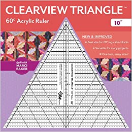 Clearview Triangle™ 60° Acrylic Ruler―10"