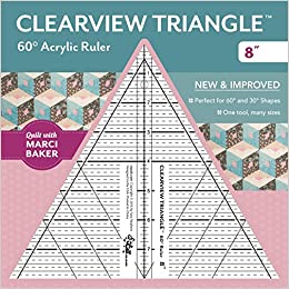 Clearview Triangle™ 60° Acrylic Ruler―8"