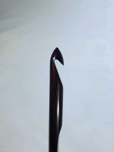 Crochet Hook #G 4.0 - Ergonomic Handcrafted Rosewood with fabric pouch