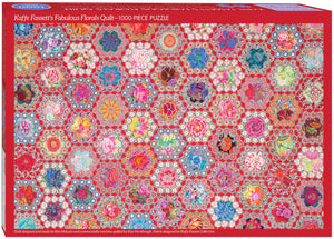 Kaffe Fassett's Fabulous Florals Quilt Jigsaw Puzzle for Adults