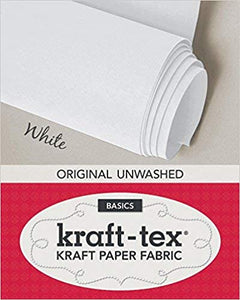 KRAFT-TEX(t) Roll 18 x 1.63 Yards White: Kraft Paper Fabric by C&T Publishing