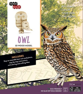 IncrediBuilds: Owl 3D Wood Model
