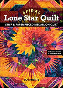 Spiral Lone Star Quilt: Strip & Paper-Pieced Medallion Quilt