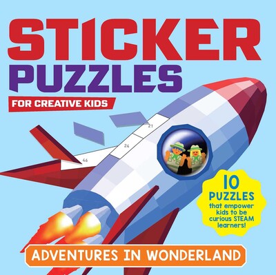 STICKER PUZZLES for Creative Kids; ADVENTURES IN WONDERLAND