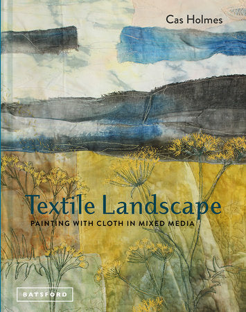 Textile Landscape Painting With Cloth In Mixed Media